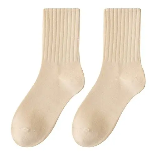 Produktbild: Socken Kurz Herren 3942 Tennissocken Kinder 35 38 Einfarbige Damensocken Mid Tube und Qinter All Long Tube Socken aus reiner Baumwolle Sneaker Socken Schwarz Damensocken Ohne Gummibund (E, One Size)