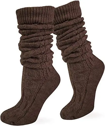 Produktbild: Socken kurz oder Lang für Trachten Lederhose Farben frei wählbar Farbe Braun extra lang Größe 43/46