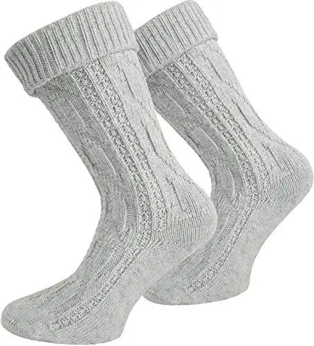 Produktbild: Socken kurz oder Lang für Trachten Lederhose Farben frei wählbar Farbe Silbermelange Größe 35/38