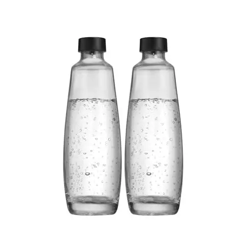 Produktbild: SodaStream 1L DUO Glasflasche | Spülmaschinenfest | Kompatibel für DUO und E-DUO | elegantes Design | 2er-Pack