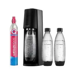 Produktbild: SodaStream Wassersprudler TERRA Promopack mit CO2-Zylinder und spülmaschinenfeste Kunststoff-Flasche, Schwarz, Höhe 44cm