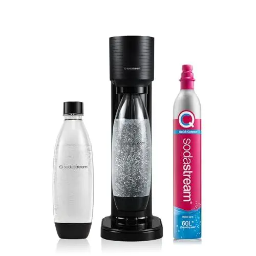 Produktbild: SodaStream Wassersprudler GAIA mit CO2-Zylinder | inkl. 1x 1L FUSE Kunststoffflasche (spülmaschinengeeignet) | Farbe: Schwarz