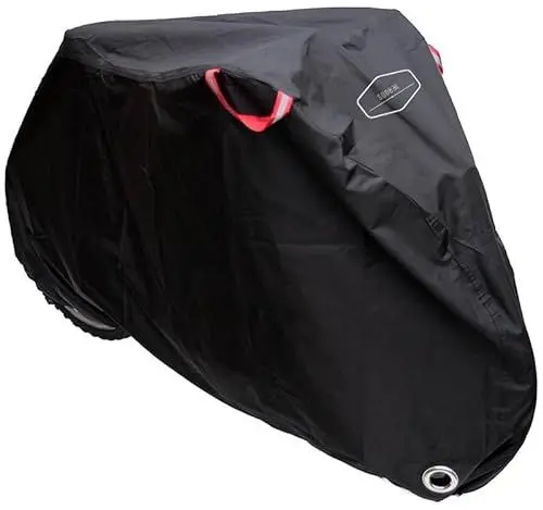 Produktbild: SODEAL Fahrradabdeckung Wasserdicht für 3 Fahrräder - 124 x 220 x 114 CM - Schwarz - UV-Schutz, Gegen Regen, Schmutz und Schnee