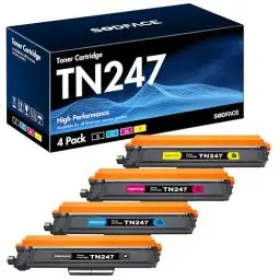 Produktbild: SODFACE TN-243CMYK TN247 Kompatibel für Brother TN 247 TN243 Toner für Brother MFC L3750CDW DCP-L3550CDW MFC-L3770CDW HL-L3210CW HL-L3230CDW MFC-L3730CW (Schwarz, Cyan, Gelb, Magenta, 4er-Pack)