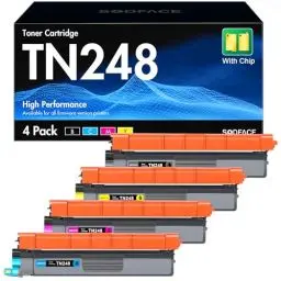 Produktbild: SODFACE TN248 TN248XL TN-248CMYK TN-248VAL Kompatibel für Brother TN-248 TN248 Toner für Brother MFC-L3760CDW Toner DCP-L3560CDW MFC-L3740CDW MFC-L8390CDW HL-L3240CDW (Schwarz, Magenta, Gelb, Cyan)