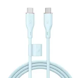 Produktbild: SODI USB C auf USB C Kabel 100W, Schnellladekabel USB C Kompatibel mit MacBook Pro 2020, iPad Pro 2020, iPad Air 5, Galaxy S24, Pixel, Switch, LG und mehr, 480Mbps, mit Kabel-Clip, 1.8M, Blau