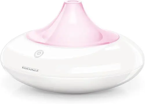 Produktbild: Soehnle Design Aroma Diffuser Ravenna in Weiß mit Ultraschallvernebelungstechnik, Zerstäuber für eine Beduftung mit Wasser und Duftöl, Diffuser mit Farbwechsel