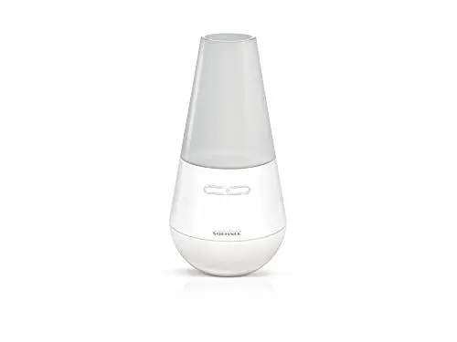 Produktbild: Soehnle Design Aroma Diffuser Valencia in Weiß mit Ultraschallvernebelungstechnik, Zerstäuber für eine Beduftung mit Wasser und Duftöl, Diffuser mit Farbwechsel