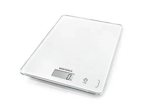 Produktbild: Soehnle Küchenwaage Page Compact 300 weiß, digitale Küchenwaage bis zu 5 kg Tragkraft, Waage mit leicht ablesbarer LCD-Anzeige, Digitalwaage mit Zuwiegefunktion