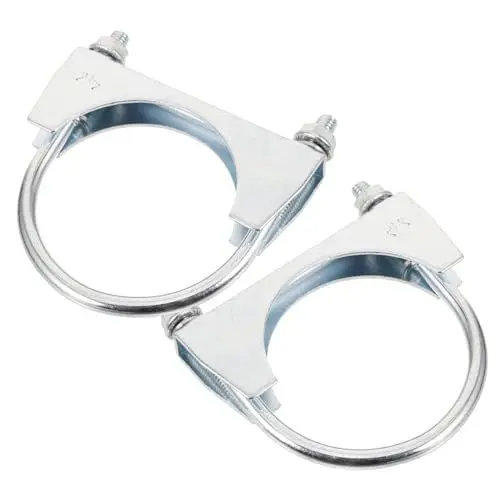 Produktbild: SOESFOUFU 2 Stück Auspuffschelle Metall Hochleistungs Schalldämpferschelle Auspuffsystem Kit Endrohr Schalldämpferschelle Endrohrschelle Edelstahl Schalldämpferschelle