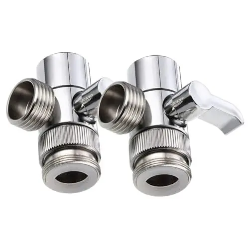 Produktbild: SOESFOUFU 2 Stück Waschbecken Wasserhahn Umsteller Drehbarer Wasserhahn Aufsatz Wasserhahn Splitter Wasserrohr Adapter Für Waschbecken