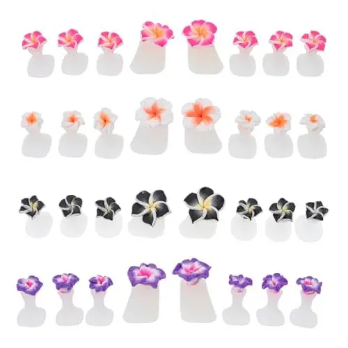 Produktbild: SOESFOUFU 32 Stk Zehentrenner Ballentrenner Zehenspreizer Mit Blumenmuster Für Die Pediküre Zehenhammerkorrektor Zehendehner Gel Großzehenschutz Nailart-zubehör Maniküre Kieselgel Bahre