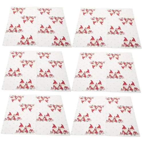 Produktbild: SOESFOUFU 40er-pack Weihnachtsservietten Mit Weihnachtsmann- Bedrucktes Papiertuch Elegantes Design Für Hochzeit Geburtstag