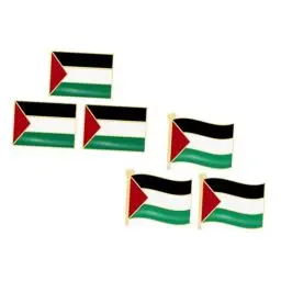 Produktbild: SOESFOUFU 6Stücke Palästinensische Flagge Broschen Metall Anstecknadel für Männer und Frauen Flaggen Pin für Anzüge Kleidung und Accessoires Patriotisches Schmuckstück