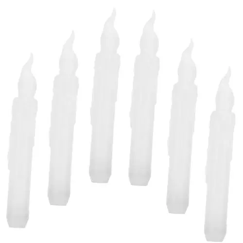 Produktbild: SOESFOUFU 6st Kerzenlicht Flackernde Teelichter Halloween-kerzendekorationen Teelichter Kerzen Weihnachtstischschmuck Elektrische Led-kerze Flammenlose Schwimmende Teelichter Plastik