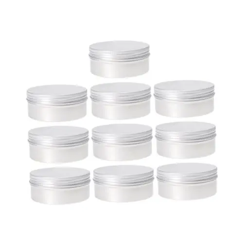 Produktbild: SOESFOUFU Runde Aufbewahrungsdosen Aus Aluminium Für Make-up 10 Stück Deckel Für Kosmetikdosen Für Projekte Süßigkeitenbehälter