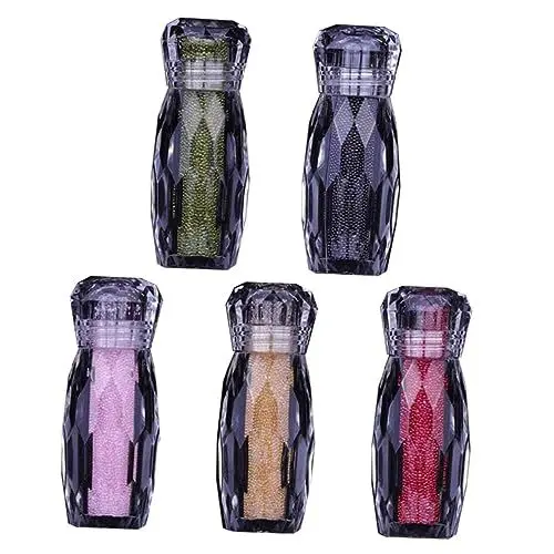 Produktbild: SOESFOUFU Nagelperlen 3D-Nagelaufkleber 5st Nagel Glas Zuckerperlen Miniaturdekoration Nailart-strasssteine Diamant Zubehör Nageldiamanten, Strasssteine Schillernder Nagelglitter