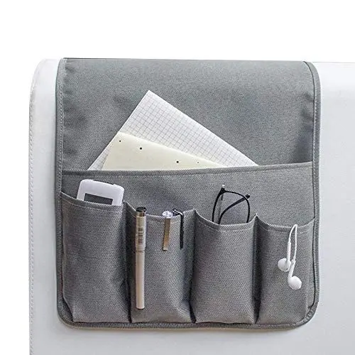 Produktbild: Sofa Armlehne Organizer Fernbedienung Halter mit 7 Taschen für Smartphone Bücher Ipad
