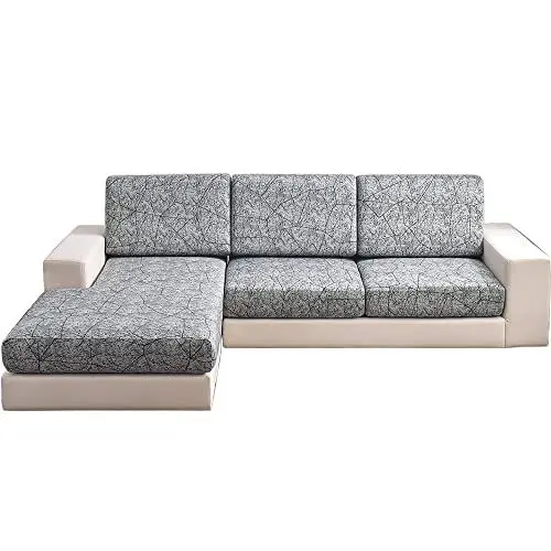Produktbild: Sofabezüge Sofakissenbezug Stretch mit Muster Sofabezug Sofa Chaise Kissenbezüge L Form Sofasitzbezüge sofaüberwurf