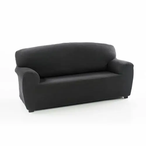 Produktbild: SOFAKOVER® Super elastischer Sofabezug für 3-Sitzer, atmungsaktiv, bequem und langlebig, Sofaüberwurf, einfach anzubringen, Maße 180-220 cm, Grau