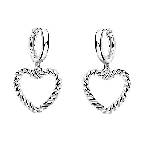 Produktbild: SOFIA MILANI - Damen Ohrringe 925 Silber - Gedrehtes Herz Ohrhänger - E2090