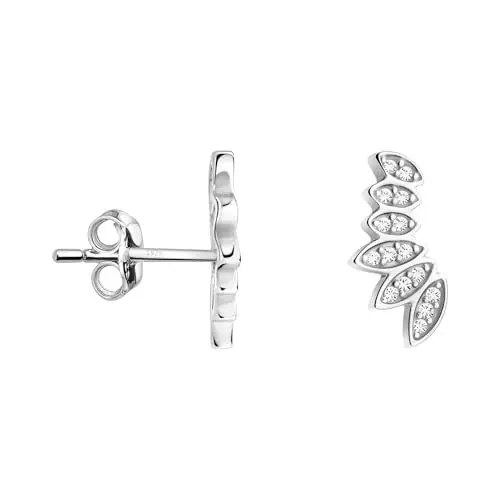 Produktbild: SOFIA MILANI - Damen Ohrringe 925 Silber - mit Zirkonia Stein - Blatt Zweig Ohrstecker - 20590