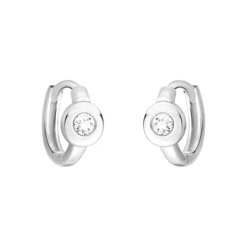 Produktbild: SOFIA MILANI - Damen Ohrringe 925 Silber - mit Zirkonia Stein - Klapp-Creolen - 20456