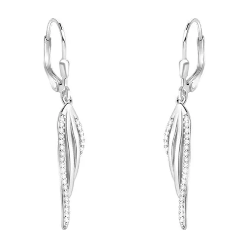 Produktbild: SOFIA MILANI - Damen Ohrringe 925 Silber - mit Zirkonia Steinen - Feder Flügel Engel Ohrhänger - E2338