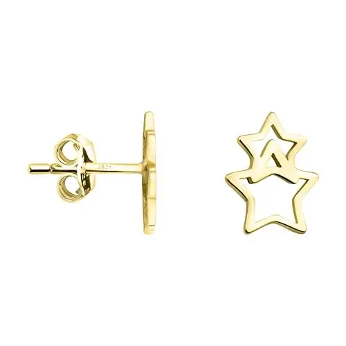Produktbild: SOFIA MILANI - Damen Ohrringe 925 Silber - vergoldet/golden - Stern Ohrstecker - E2002