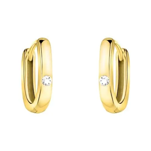 Produktbild: SOFIA MILANI - Damen Ohrringe 925 Silber - vergoldet/golden & mit Zirkonia Steinen - Creolen - E2325