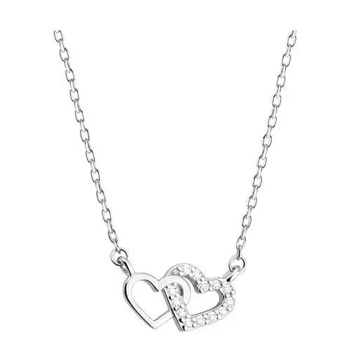 Produktbild: Sofia Milani - Damen Halskette 925 Silber - mit Zirkonia Steinen - Doppel mit Herz Anhänger - 50053