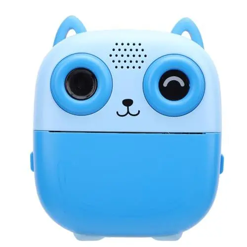 Produktbild: Sofortbildkamera, 48 MP 1080P Thermodruck-Selfie-Kamera mit 6-fachem Digitalzoom, Musik-Gameplay, 2,4-Zoll-Bildschirmkamera mit Fotopapier für Mädchen und Jungen (Blue)