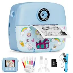 Produktbild: Sofortbildkamera Kinder,Kinderkamera Kompaktkameras 1080P HD Sofortdruck von Fotos,Geburtstagsgeschenk Weihnachten Geschenk Spielzeug ab 3 4 5 6 8 7 9 10 11 Jahre Mädchen Jungen 3 Rollen Fotopapier