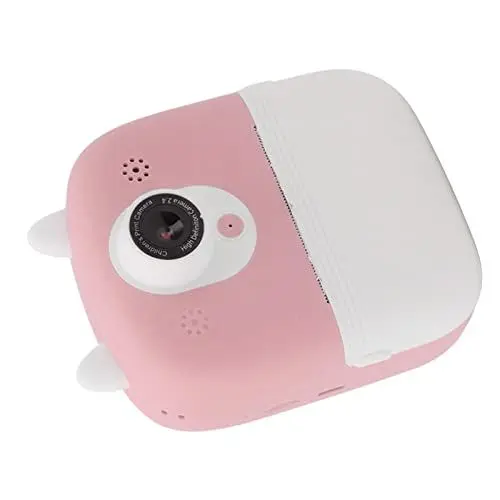 Produktbild: Sofortbildkamera für, Dual Objektiv, Videodrucker, Fotografie Spielkonsole mit Musik für HD Polaroid, Neckholder Absorptionshüllen (Rosa)
