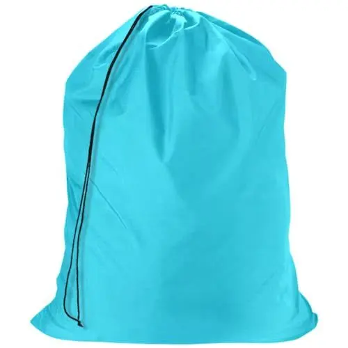 Produktbild: SOFPLATE 35.4 x 23.6 Zoll Camping Wäschesack Schmutzwäschesack Türkis Kordelzug Groß Rechteckig Oxford Verschluss Strapazierfähig Weicher Stoffkorb Beutel Für Wohnung Wohnheim Waschmaschine Reisen
