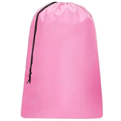Produktbild: SOFPLATE 35.5 x 23.6 Zoll Wäschesäcke Aus Stoff Mit Kordelzug Tasche Für Schmutzige Kleidung Reise Rosa Handlich Rechteckig Oxford Großer Verschluss Strapazierfähiger Beutel Für Wohnung Wohnheim Wasch