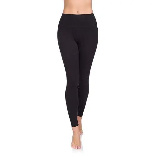 Produktbild: Soft Sail Damen Leggings, hohe Taille, Bauchkontrolle, weiche Baumwolle Gr. 40, Schwarz