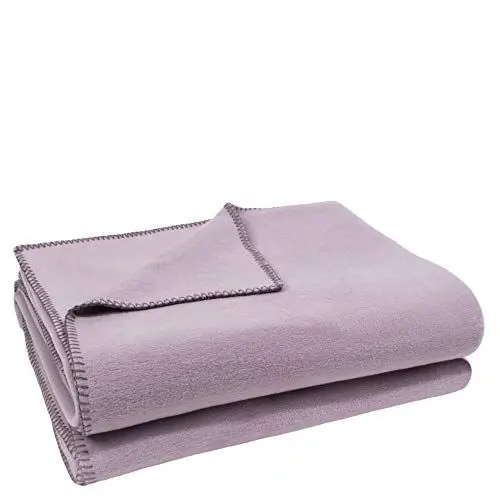 Produktbild: Soft-Fleece-Decke – Polarfleece-Decke mit Häkelstich – flauschige Kuscheldecke – 160x200 cm – 405 pale lavender – von ’zoeppritz since 1828’