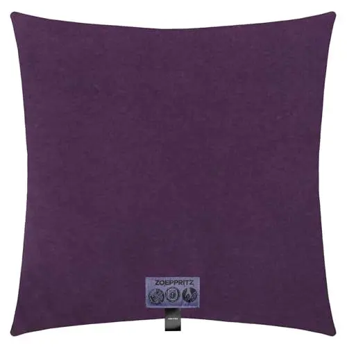 Produktbild: Soft-Fleece-Kissenbezug – Polarfleece-Kissenbezug mit Häkelstich – Flauschige Kissenhülle – 40x40 cm – 490 Aubergine – von 'zoeppritz since 1828', 702291-490-40x40