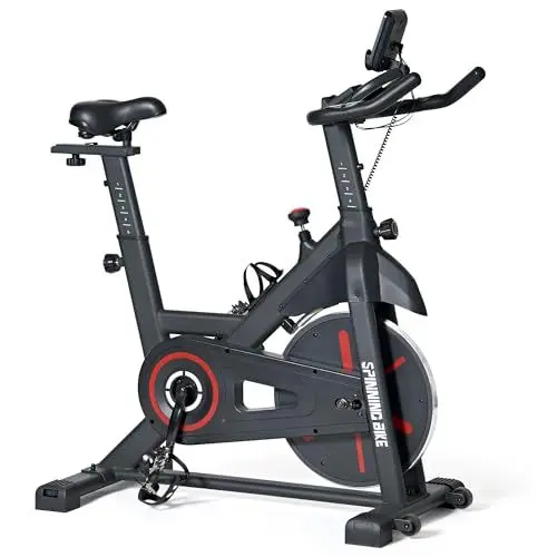 Produktbild: SogesHome Heimtrainers Fahrrad mit Magnetischem Widerstand, Fahrradtrainer, Heimtrainer, Trainingsgeräte Fitness bike höhenverstellbar, maximale Belastung 150 kg