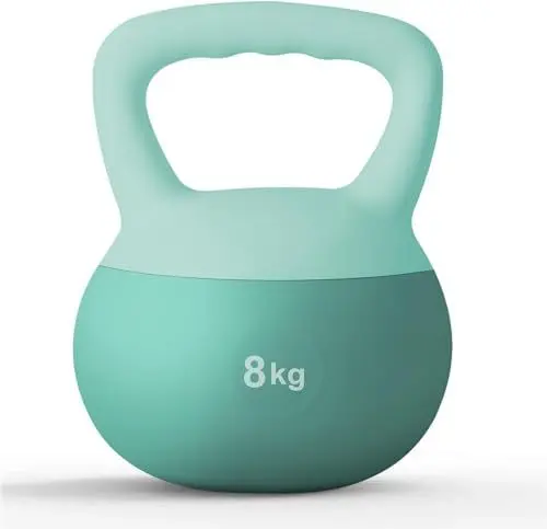 Produktbild: SogesHome Kettlebells Kugelhantel Soft Kettlebell 8kg Professional Kugelhantel Leise Weiche Kettlebell Fitness Hantel für Heimattraining Gym Krafttraining