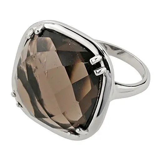 Produktbild: sogni d'oro Silberzeit Damen-Ring Sterling-Silber 925 rhodiniert Rauchquarz RW16