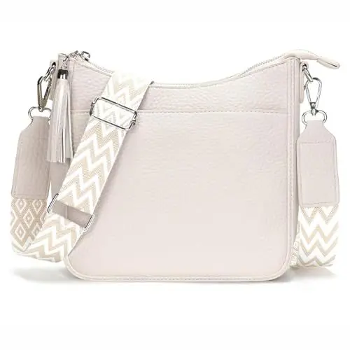 Produktbild: SOGYECS Umhängetasche Damen Handtasche Damen Klein Crossbody Bag Damen Breiter Gurt Kleine Tasche Damen Beige