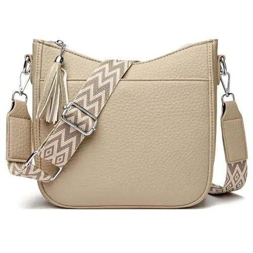 Produktbild: SOGYECS Umhängetasche Damen Kleine Handtasche Damen Schultertaschen Für Damen Leder PU Crossbody Bag Damen Breiter Gurt Khaki