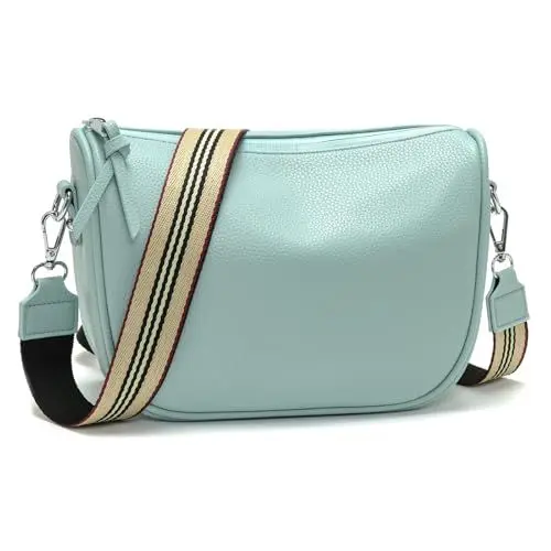 Produktbild: SOGYECS Umhängetasche Damen klein Crossbody Bag kleine Handtasche Damen Tasche Veganes Leder Hellgrün Geschenke für Frauen