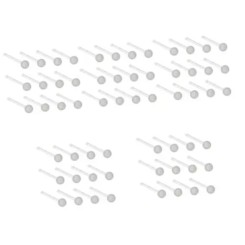 Produktbild: SOIMISS 100 Stück Transparente Nasenstecker Nasenpiercing Nasenohrringe Piercing Ohrringe Ohrstecker Ohrstecker Augenbrauenringe Halteringe Acryl