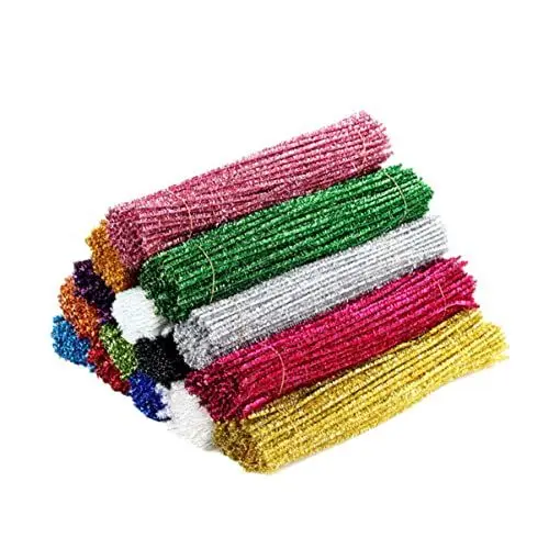 Produktbild: SOIMISS 100st Bastelbedarf Für Weihnachten Metallreiniger Weihnachtliche Chenille-stiele Weihnachtspfeifenreiniger Orangenreiniger Weihnachtsweiße Pfeifenreiniger Bunt Füllstoff Kind