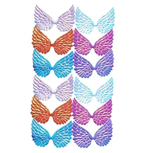 Produktbild: SOIMISS 12stücke Diy Schillernde Flügel Patches Bunte Flügel Für Bastelarbeiten Füllmaterial Für Taschendekorationen