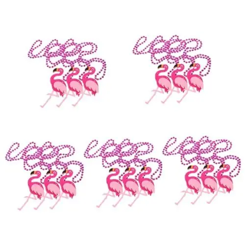 Produktbild: SOIMISS 15 Stk Flamingo-halskette Chokerhalsketten Medaillon Perlenhalsband Hawaiianische Perlenkette Party-halskette Ästhetische Halskette Kreative Halsketten Für Hawaiianer