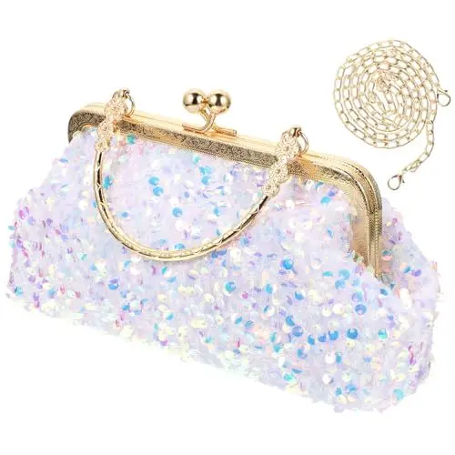 Produktbild: SOIMISS 1stück Schultertasche Crossbody Bag Multifunktionale Handtasche Für Damen Für Strand Party Und Shopping Langlebiges Design Weiß